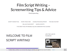 Tablet Screenshot of filmscriptwriting.com